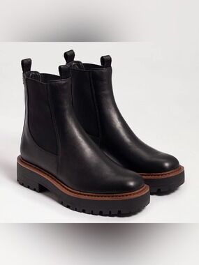 Sam Edelman Women’s Laguna Waterproof Black Leather Chelsea Boots - NWT